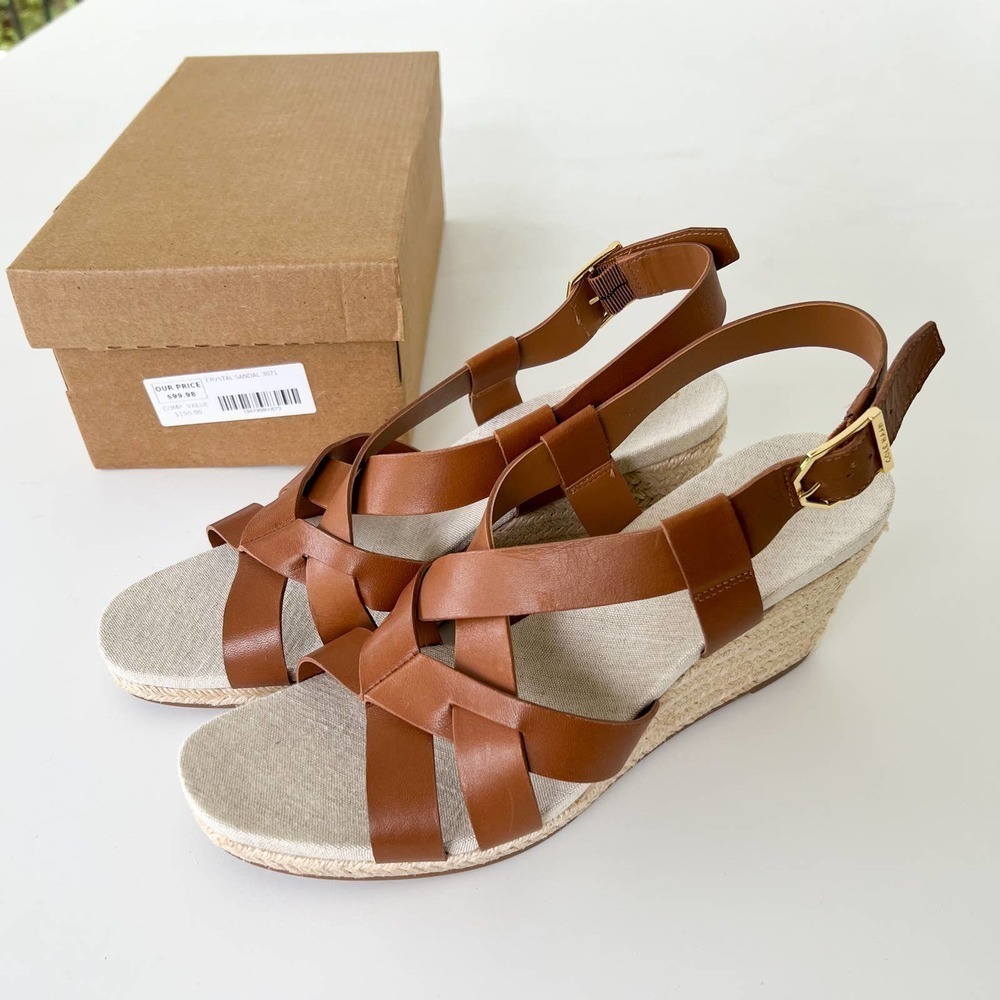 $150 Cole Haan Crystal Brown Espadrille Size 8.5